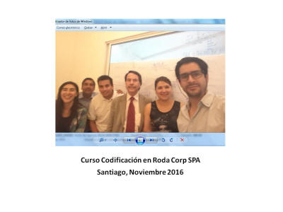 Curso Codificación en Roda Corp Spa Noviembre 2016